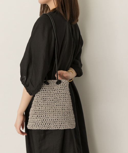 RODE SKO（ロデスコ）の「ペーパーキンチャクバッグ（ショルダーバッグ・レディース・グレー/ブルー/ナチュラル・ONE）」の2枚目の写真