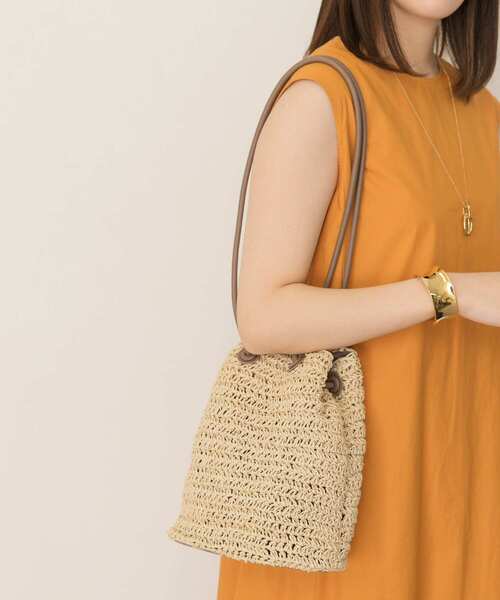 RODE SKO（ロデスコ）の「ペーパーキンチャクバッグ（ショルダーバッグ・レディース・グレー/ブルー/ナチュラル・ONE）」の9枚目の写真