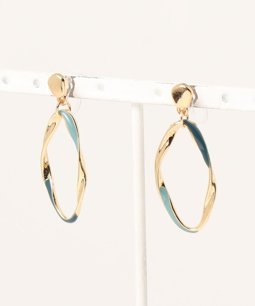 LAKOLE（ラコレ）の「カラードロップノンホールピアス / 275545（イヤリング・レディース・ブラウン/グリーン・FREE）」の5枚目の写真