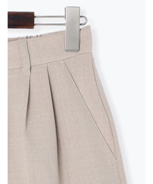 Te chichi TERRASSE（テチチテラス）の「麻調バミューダパンツ（セットアップ可）（その他パンツ・レディース・ブラック/ベージュ/キャメル・ﾌﾘ-）」の8枚目の写真