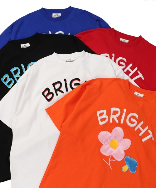 SPINNS(スピンズ)の「【ビッグシルエット】FLOWER MUSH 刺繍ワッペン ビッグTシャツ(Tシャツ/カットソー・メンズ・ホワイト/ブラック/ロイヤルブルー/オレンジ/レッド・ONESIZE)」の11枚目の写真