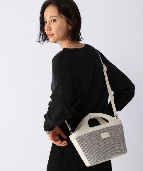 BARNYARDSTORM(バンヤードストーム)の「BARNYARDSTORM / サマーコンビ2WAYバッグ(ショルダーバッグ・レディース・グレー/ナチュラル・FREE)」の5枚目の写真