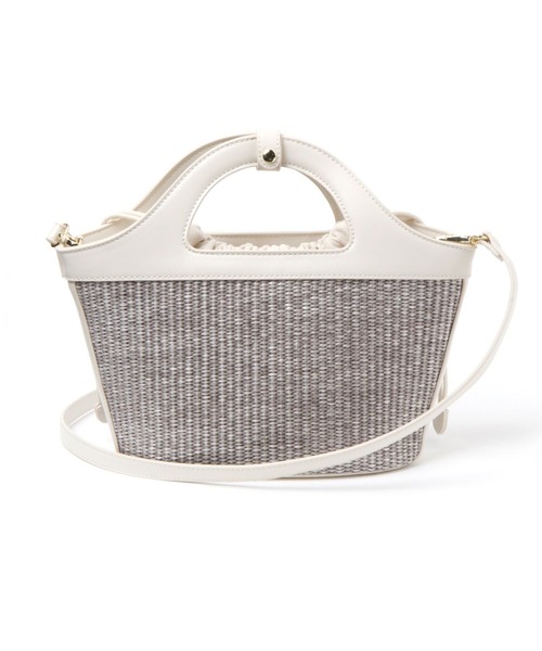 BARNYARDSTORM(バンヤードストーム)の「BARNYARDSTORM / サマーコンビ2WAYバッグ(ショルダーバッグ・レディース・グレー/ナチュラル・FREE)」の10枚目の写真