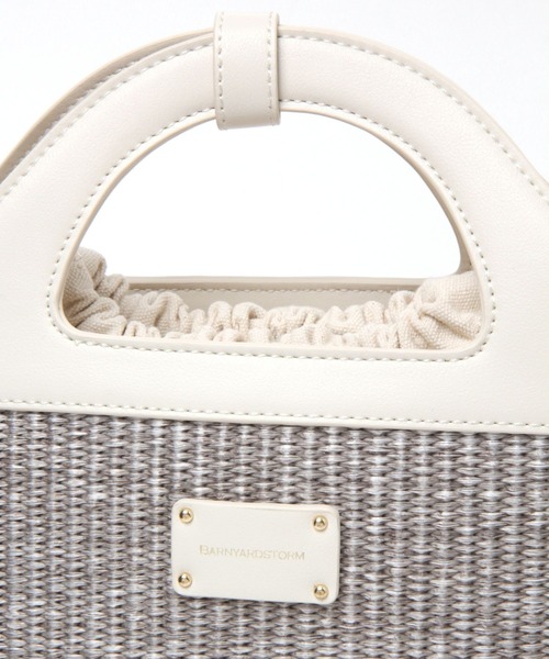 BARNYARDSTORM(バンヤードストーム)の「BARNYARDSTORM / サマーコンビ2WAYバッグ(ショルダーバッグ・レディース・グレー/ナチュラル・FREE)」の12枚目の写真