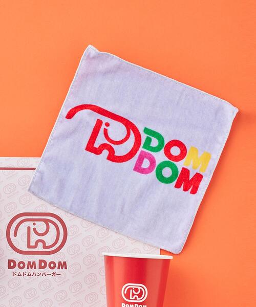 coen（コーエン）の「DOMDOM（ドムドム）×coenコラボハンドタオル（ハンカチ/ハンドタオル・レディース・ライトグレー/レッド・FREE）」の2枚目の写真