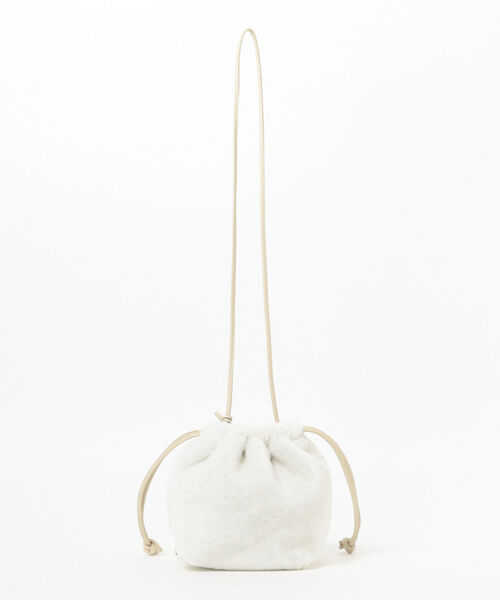 Demi-Luxe BEAMS(デミルクス ビームス)の「MARCO MASI / ムートン 巾着 ショルダーバッグ(ショルダーバッグ・レディース・ブラック/オフホワイト・ONE SIZE)」の5枚目の写真