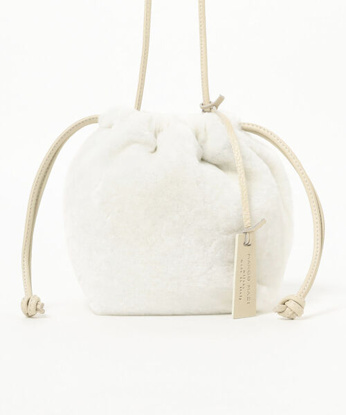 Demi-Luxe BEAMS(デミルクス ビームス)の「MARCO MASI / ムートン 巾着 ショルダーバッグ(ショルダーバッグ・レディース・ブラック/オフホワイト・ONE SIZE)」の7枚目の写真