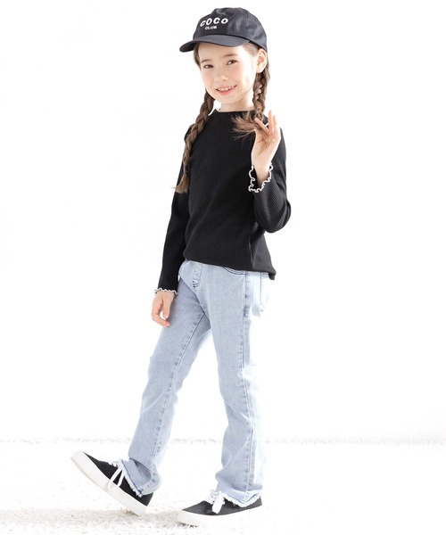 Bee des Bee（ビーデスビー）の「リブ地トップス（ニット/セーター・キッズ・ブラック・110cm/100cm/120cm/130cm/140cm/150cm）」の8枚目の写真