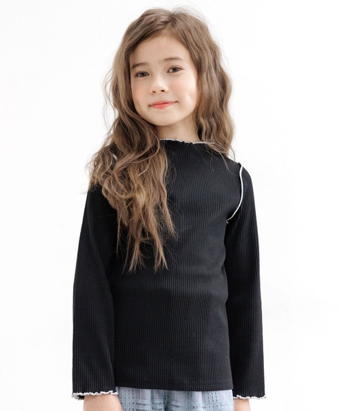 Bee des Bee（ビーデスビー）の「リブ地トップス（ニット/セーター・キッズ・ブラック・110cm/100cm/120cm/130cm/140cm/150cm）」の3枚目の写真