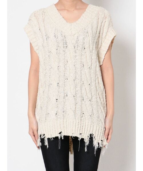 EMODA（エモダ）の「ミックスオーバーベスト（ベスト・レディース・ホワイト/ブラック/ブルー/キャメル・FREE）」の21枚目の写真