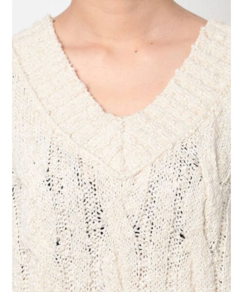 EMODA（エモダ）の「ミックスオーバーベスト（ベスト・レディース・ホワイト/ブラック/ブルー/キャメル・FREE）」の7枚目の写真