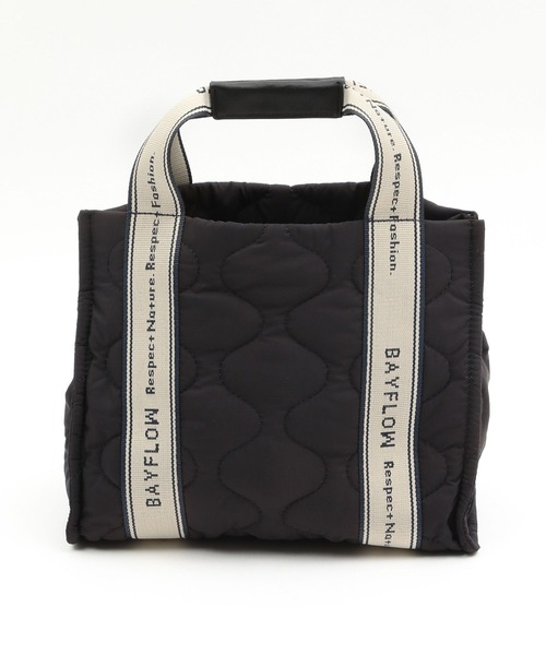 BAYFLOW（ベイフロー）の「ロゴテープキルティグトート（トートバッグ・レディース・ブラック/オレンジ/ベージュ・FREE）」の5枚目の写真