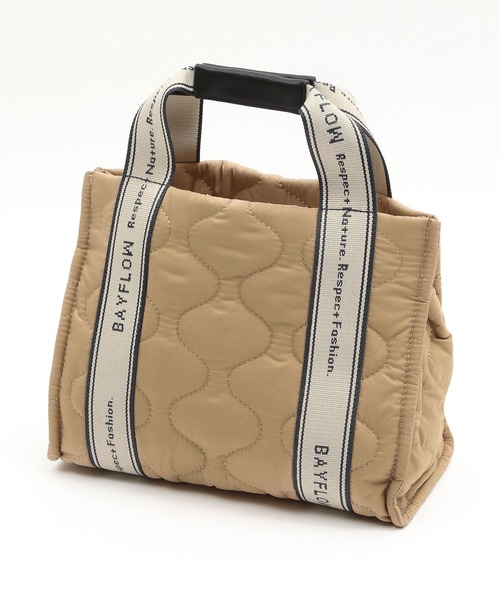 BAYFLOW（ベイフロー）の「ロゴテープキルティグトート（トートバッグ・レディース・ブラック/オレンジ/ベージュ・FREE）」の8枚目の写真