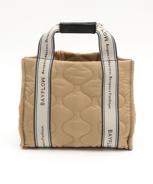 BAYFLOW（ベイフロー）の「ロゴテープキルティグトート（トートバッグ・レディース・ブラック/オレンジ/ベージュ・FREE）」の12枚目の写真
