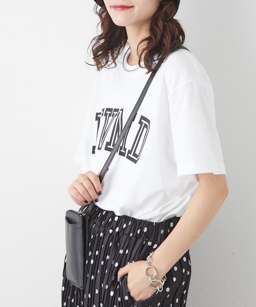 CIAOPANIC TYPY（チャオパニックティピー）の「NVMDロゴプリントTee（Tシャツ/カットソー・レディース・ホワイト/ネイビー/グリーン/バイオレット・ONE SIZE）」の7枚目の写真