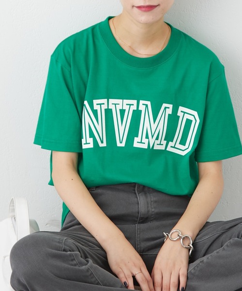 CIAOPANIC TYPY（チャオパニックティピー）の「NVMDロゴプリントTee（Tシャツ/カットソー・レディース・ホワイト/ネイビー/グリーン/バイオレット・ONE SIZE）」の15枚目の写真