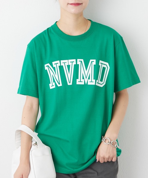 CIAOPANIC TYPY（チャオパニックティピー）の「NVMDロゴプリントTee（Tシャツ/カットソー・レディース・ホワイト/ネイビー/グリーン/バイオレット・ONE SIZE）」の16枚目の写真