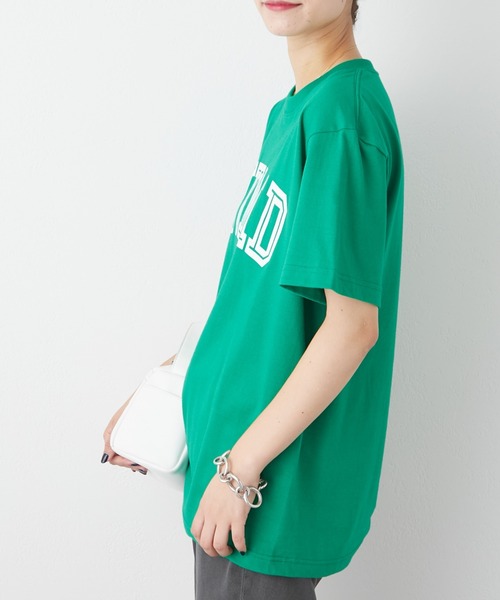 CIAOPANIC TYPY（チャオパニックティピー）の「NVMDロゴプリントTee（Tシャツ/カットソー・レディース・ホワイト/ネイビー/グリーン/バイオレット・ONE SIZE）」の17枚目の写真