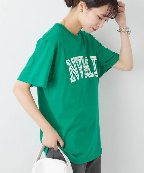 CIAOPANIC TYPY（チャオパニックティピー）の「NVMDロゴプリントTee（Tシャツ/カットソー・レディース・ホワイト/ネイビー/グリーン/バイオレット・ONE SIZE）」の19枚目の写真