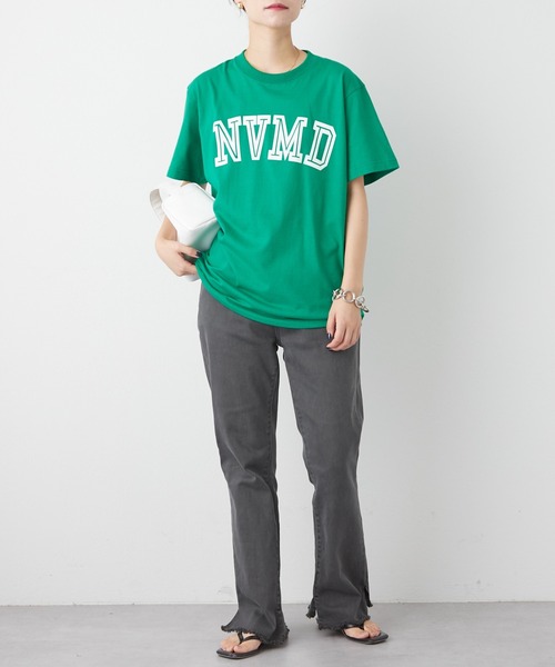 CIAOPANIC TYPY（チャオパニックティピー）の「NVMDロゴプリントTee（Tシャツ/カットソー・レディース・ホワイト/ネイビー/グリーン/バイオレット・ONE SIZE）」の20枚目の写真