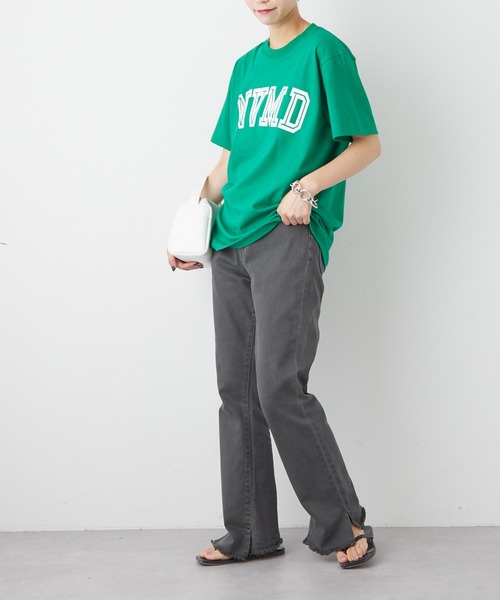 CIAOPANIC TYPY（チャオパニックティピー）の「NVMDロゴプリントTee（Tシャツ/カットソー・レディース・ホワイト/ネイビー/グリーン/バイオレット・ONE SIZE）」の21枚目の写真