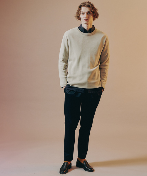 ABAHOUSE(アバハウス)の「【定番】総針 プルオーバー クルーネックニット(ニット/セーター・メンズ・ブラック/ベージュ/パープル/ホワイト・44/46/48)」の5枚目の写真
