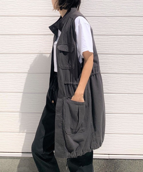 Q(キュー)の「フィッシングベスト(ベスト・レディース・ブラック/ベージュ・MEDIUM)」の8枚目の写真