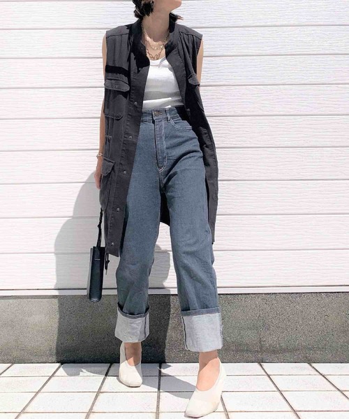 Q(キュー)の「フィッシングベスト(ベスト・レディース・ブラック/ベージュ・MEDIUM)」の12枚目の写真