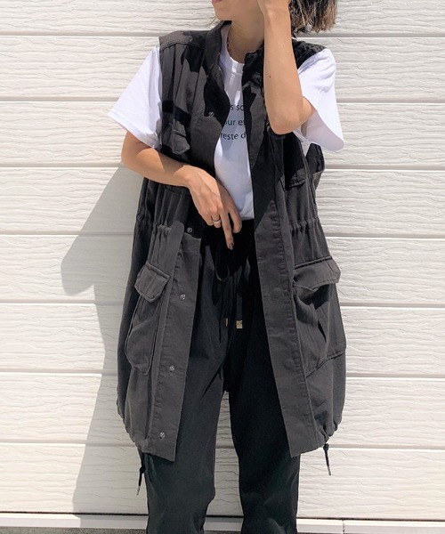 Q(キュー)の「フィッシングベスト(ベスト・レディース・ブラック/ベージュ・MEDIUM)」の13枚目の写真