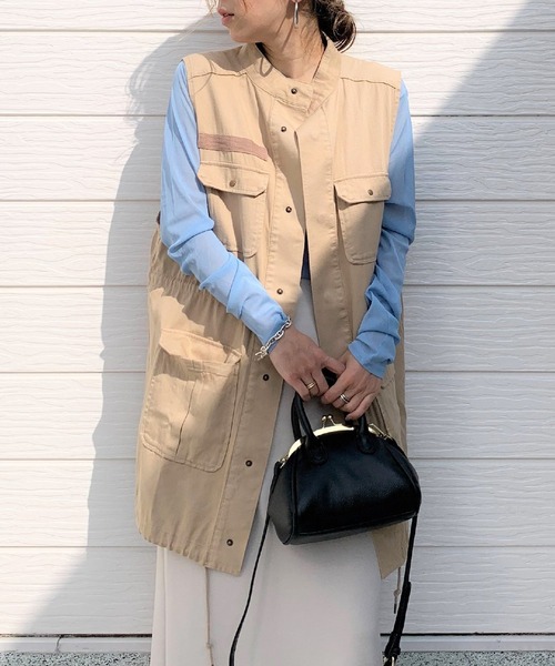 Q(キュー)の「フィッシングベスト(ベスト・レディース・ブラック/ベージュ・MEDIUM)」の18枚目の写真