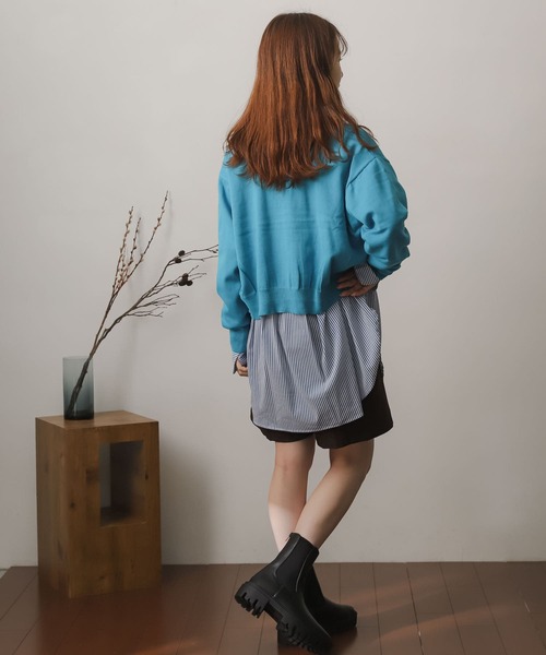 SENSE OF PLACE by URBAN RESEARCH(センスオブプレイスバイアーバンリサーチ)の「リングドットクルーネックカーディガン(カーディガン/ボレロ・レディース・ブルー/オートミール/ブラウン/ブラック/オレンジ・ONE)」の18枚目の写真