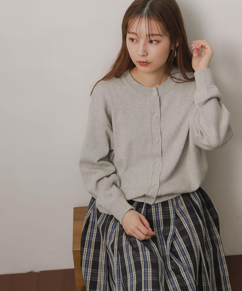 SENSE OF PLACE by URBAN RESEARCH(センスオブプレイスバイアーバンリサーチ)の「リングドットクルーネックカーディガン(カーディガン/ボレロ・レディース・ブルー/オートミール/ブラウン/ブラック/オレンジ・ONE)」の15枚目の写真