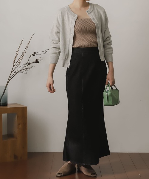 SENSE OF PLACE by URBAN RESEARCH(センスオブプレイスバイアーバンリサーチ)の「リングドットクルーネックカーディガン(カーディガン/ボレロ・レディース・ブルー/オートミール/ブラウン/ブラック/オレンジ・ONE)」の12枚目の写真