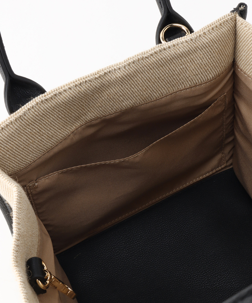 B.C STOCK（ベーセーストック）の「カナグツイルトートバッグ(M)（ショルダーバッグ・レディース・ベージュ/ブラック・FREE）」の15枚目の写真