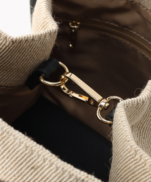 B.C STOCK（ベーセーストック）の「カナグツイルトートバッグ(M)（ショルダーバッグ・レディース・ベージュ/ブラック・FREE）」の16枚目の写真