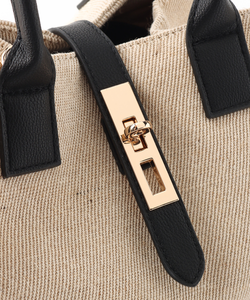 B.C STOCK（ベーセーストック）の「カナグツイルトートバッグ(M)（ショルダーバッグ・レディース・ベージュ/ブラック・FREE）」の17枚目の写真