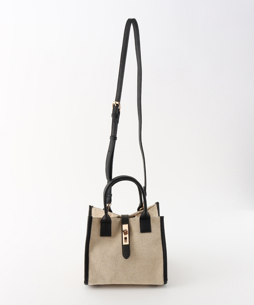 B.C STOCK（ベーセーストック）の「カナグツイルトートバッグ(M)（ショルダーバッグ・レディース・ベージュ/ブラック・FREE）」の18枚目の写真