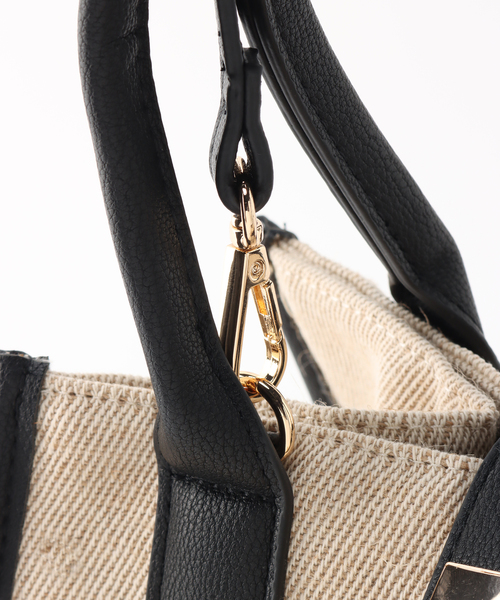 B.C STOCK（ベーセーストック）の「カナグツイルトートバッグ(M)（ショルダーバッグ・レディース・ベージュ/ブラック・FREE）」の19枚目の写真