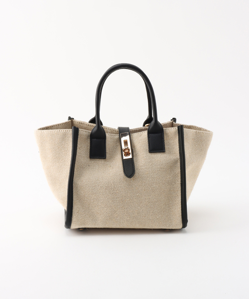 B.C STOCK（ベーセーストック）の「カナグツイルトートバッグ(M)（ショルダーバッグ・レディース・ベージュ/ブラック・FREE）」の21枚目の写真