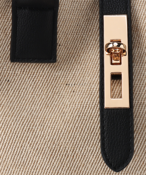 B.C STOCK（ベーセーストック）の「カナグツイルトートバッグ(M)（ショルダーバッグ・レディース・ベージュ/ブラック・FREE）」の22枚目の写真