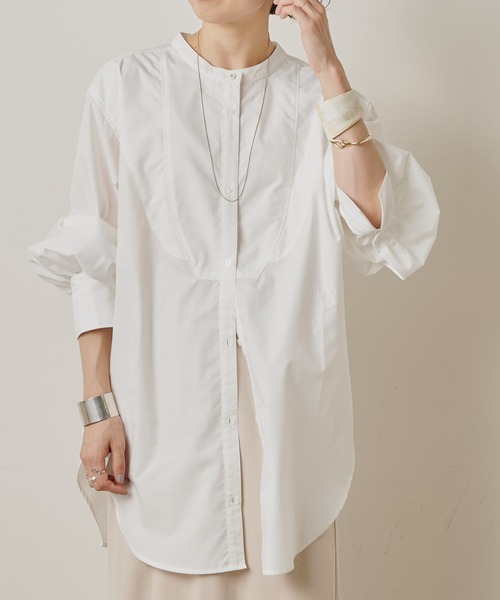 Omekashi（オメカシ）の「ドレスシャツ（シャツ/ブラウス・レディース・パープル/ブラウン/オフホワイト・FREE）」の6枚目の写真