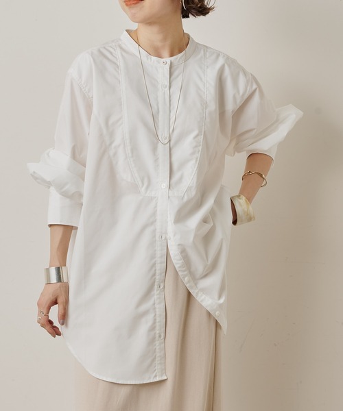 Omekashi（オメカシ）の「ドレスシャツ（シャツ/ブラウス・レディース・パープル/ブラウン/オフホワイト・FREE）」の5枚目の写真