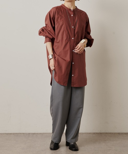 Omekashi（オメカシ）の「ドレスシャツ（シャツ/ブラウス・レディース・パープル/ブラウン/オフホワイト・FREE）」の9枚目の写真