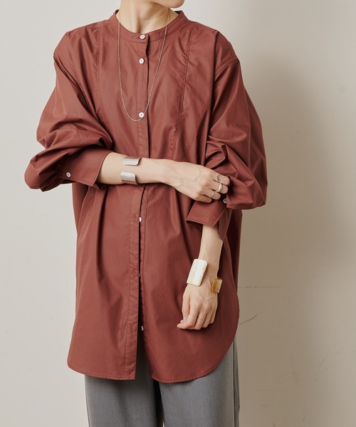 Omekashi（オメカシ）の「ドレスシャツ（シャツ/ブラウス・レディース・パープル/ブラウン/オフホワイト・FREE）」の8枚目の写真