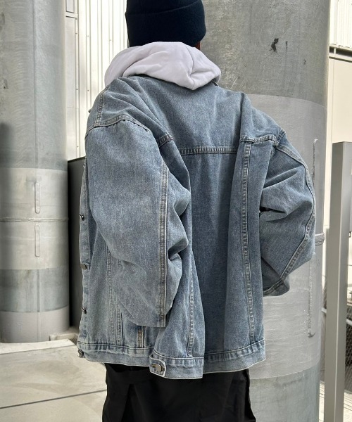 FIG&VIPER（フィグアンドバイパー）の「ビッグシルエット デニムジャケット（デニムジャケット・レディース・ブラック/ブルー・FREE）」の15枚目の写真