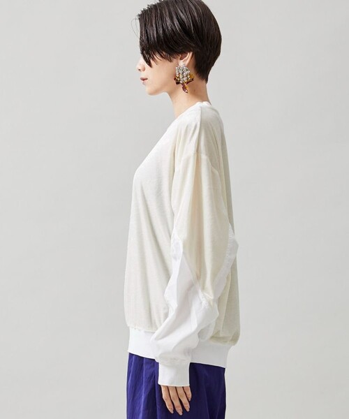 TOGA PULLA(トーガ プルラ)の「【TOGA PULLA(トーガプルラ)】ベロアジャージートップ TP22-JL262(Tシャツ/カットソー・レディース・ホワイト/ブラック・36)」の7枚目の写真