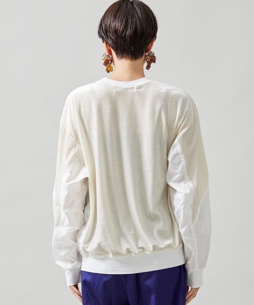 TOGA PULLA(トーガ プルラ)の「【TOGA PULLA(トーガプルラ)】ベロアジャージートップ TP22-JL262(Tシャツ/カットソー・レディース・ホワイト/ブラック・36)」の8枚目の写真