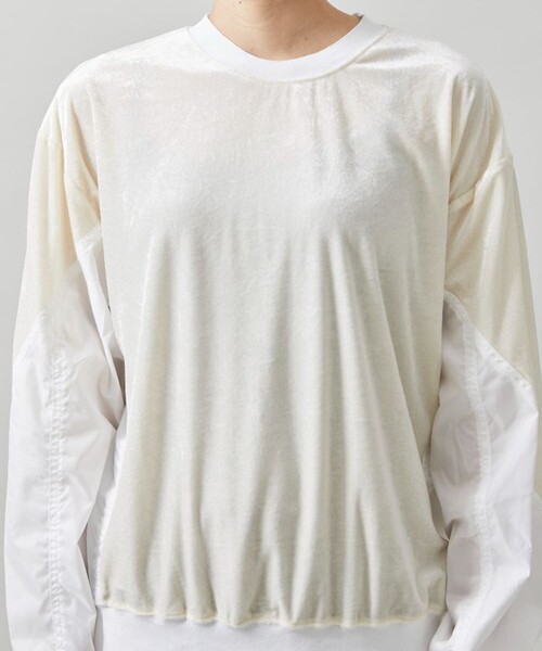 TOGA PULLA(トーガ プルラ)の「【TOGA PULLA(トーガプルラ)】ベロアジャージートップ TP22-JL262(Tシャツ/カットソー・レディース・ホワイト/ブラック・36)」の9枚目の写真