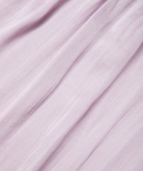 VIS（ビス）の「【洗える】【前後2WAY】サテンギャザースタンドブラウス（シャツ/ブラウス・レディース・パープル/ネイビー/ベージュ系その他/キナリ/ピンク系その他2・FREE）」の21枚目の写真