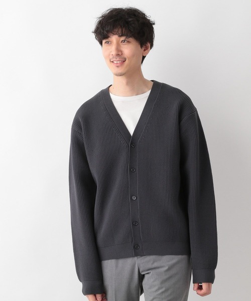 GLOBAL WORK(グローバルワーク)の「軽やかワッフルカーデ/297649(カーディガン/ボレロ・メンズ・グリーン/チャコールグレー/ベージュ・SMALL/MEDIUM/LARGE)」の9枚目の写真